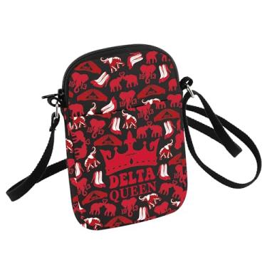Imagem de HOLLP Bolsa tiracolo de irmandade elefante vermelho presente irmandade bolsa de ombro irmandade vermelha mercadoria fraternidade grega, D Queen B