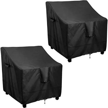 Imagem de OutdoorLines Capa de cadeira de móveis à prova d'água para ambientes externos – Capas de cadeira de gramado resistentes a raios UV para móveis ao ar livre, à prova de vento, capa de cadeira
