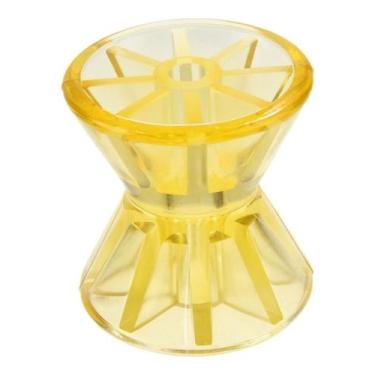 Imagem de Rolete Para Carretinha Berço Reboque Amarelo 4 Pol 101,6mm - Abrolhos 