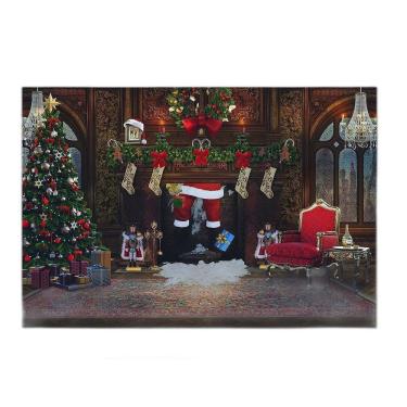 Imagem de Fundo Fotográfico Tecido Sublimado Gigante 3D Natal 3,00