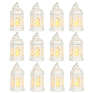Imagem de Juzicken Lanternas De Vela, Lanternas Brancas Decorativas Para Áreas Internas E Externas, Mini Lanternas Vintage Rústicas Douradas De Led, Lareira De Fazenda, Decoração De Lanternas Suspensas, Cent