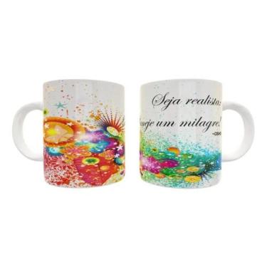 Imagem de Caneca Porcelana Frase Osho Planeje Um Milagre! - Villa Caneca