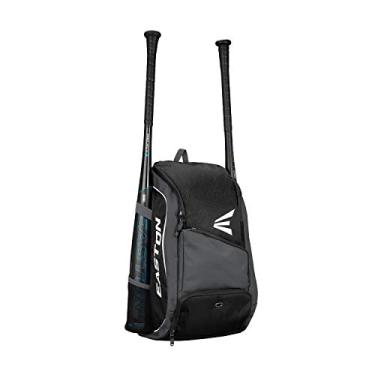 Imagem de Mochila de beisebol EASTON GAME PROADY Bat & Equipment | softbol de beisebol | 2020 | 2 bolsos de taco ou para garrafas de água | Compartimento principal ventilado | Bolso de sapato ventilado | Bolso com zíper valioso | Gancho de cerca, Preto, One Size
