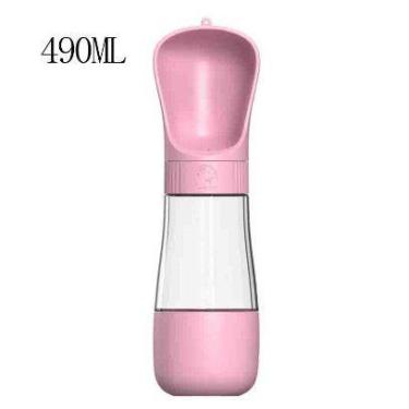 Imagem de 490ML 2 Em 1 Garrafa De Água Portátil Para Gatos Cães E Dispensador Mu