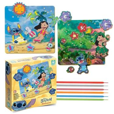 Imagem de Alinhavo Infantil Educativo Stitch NIG  Coordenação Motora e Criativid