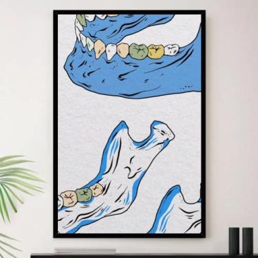 Imagem de Genérico, Quadro Dentista Dentes Mandibula Decorativo A3 35x45cm