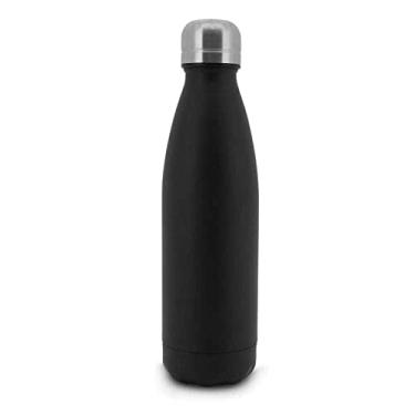 Imagem de Mimo Style Garrafa Térmica de Parede Dupla 350ml, na Cor Preta, Inteiramente em Aço Inoxidável. Mantém Suas Bebidas Quentes ou Frias Por Mais Tempo. Resistente e Durável, Perfeita Para Qualquer Bebida