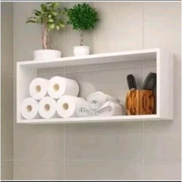 Imagem de NICHO 60x30x20 RETANGULAR GRANDE 100% MDF SALA QUARTO COZINHA - jhas m