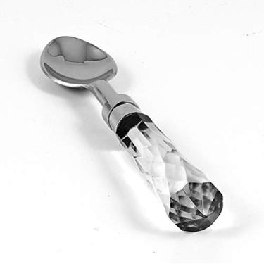 Imagem de Barski Colher - Conjunto De Talheres Para Sorvete Frutas, Sobremesas Aço Inoxidável Com Cabo Cristal As Colheres Têm 5,75" Comprimento. Linda Caixa Presente 4 Por