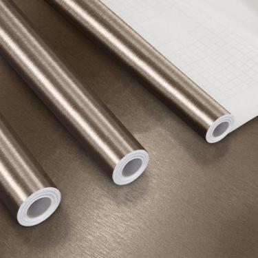 Imagem de Kit 3 Rolos Papel Parede Lavavel Escovado Ouro Envelhecido - Open Star
