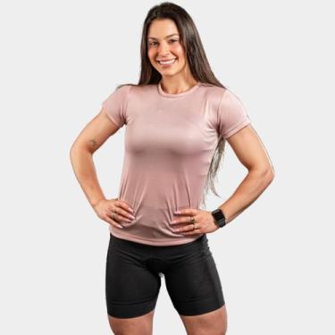 Imagem de Camisa Feminina Manga Curta Proteção Uv Respirável Poliéster TR4 e Ela