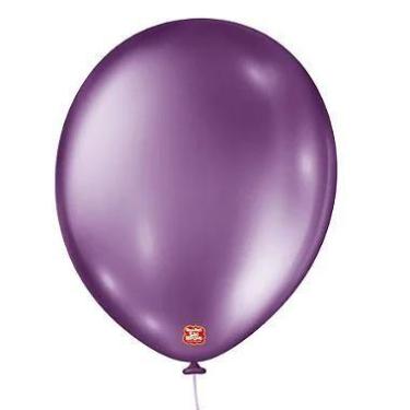 Imagem de Balão de Festa Metallic - Roxo - Balões São Roque - Rizzo Balões, 25 U
