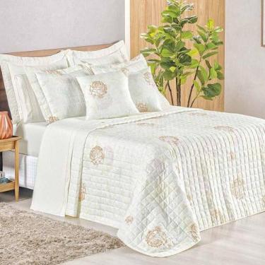 Imagem de Cobre Leito King Top Line Estampado 180 Fios 3 Peças - Garden - Casa M