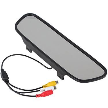 Imagem de PONPY Tela Lcd Colorida Tft De 5" Com 2 Entradas Vídeo, Monitor Para Espelho Retrovisor Carro, Estacionamento Veículo No Dvd/Vcr/Câmera Ré Carro