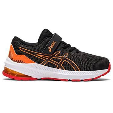 Imagem de ASICS Tênis de corrida infantil GT-1000 11 pré-escolar, Cinza grafite/vermelho ardente, 16