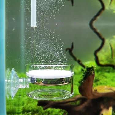 Imagem de Difusor de CO2 de vidro de pólen da Jardli, com tubo de conexão em forma de U para aquário plantado (5 cm para 50-80 galões)