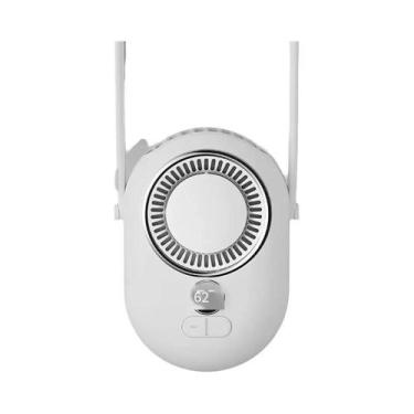 Imagem de Ventilador Portátil Sem Lâmina Pendurado No Pescoço Mini Display Digit