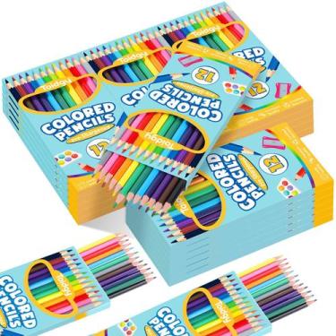 Imagem de Lápis de cor Toidgy, 288 unidades, a granel, 24 pacotes, 12 cores
