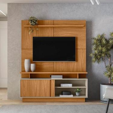 Imagem de Estante Home 150cm para TV Viena Linea Brasil, Nature/Off White