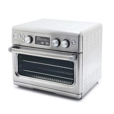 Imagem de GreenPan Forno De Convecção Bancada Elite 13 Em 1 E Fritadeira A Ar, Assadeira Pizza Com Bandeja Cerâmica Sem Pfoa Pfas, Prateleiras Ajustáveis, Predefinições Multifuncionais, Torradeira, Assar, Gre