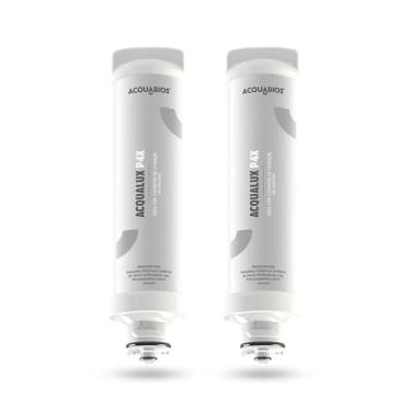 Imagem de Kit 2 unid Refil Filtro De Água Acqualux P4X para purificador Electrolux Acqua Pure 4x | Acquabios | Compatível com os modelos Electrolux 4x, PE12A, PE12B, PE12G, PE12V, PAPPCA50