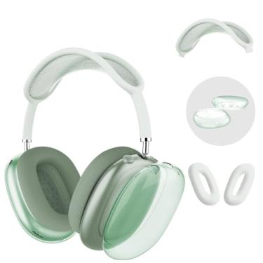 Imagem de Youtec Capa compatível com Apple AirPods Max, TPU transparente e macio, antiarranhões, capa para fone de ouvido/capa para fones de ouvido AirPods Max, verde