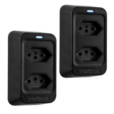 Imagem de Kit com 2 DPS Filtro de Linha Com 2 Tomadas Dispositivo Protetor Surto Elétrico Eps302 Preto Bilvolt 110/220 3 Pinos 10 A I Dispositivo de Proteção contra Raio Surto Elétrico Curto Circuito I Benjamim