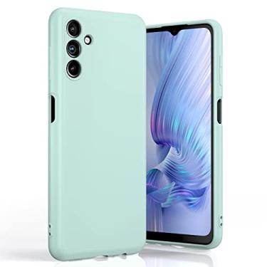 Imagem de Boaixiaen Capa para Samsung Galaxy A13 5G, capa de telefone de silicone líquido fino macio com ajuste de TPU (poliuretano termoplástico) à prova de choque para Galaxy A13 5G 6,5 polegadas (menta)