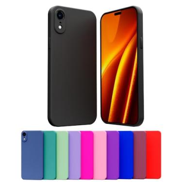 Imagem de Capa Capinha Case Compatível Apple iPhone XR Silicone Aveludada Com Proteção De Câmera [NOBRE STORE] (AZUL PISCINA)