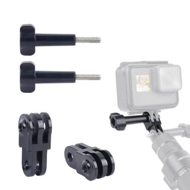 Imagem de Mechrig Braço pivô vertical de alumínio (pacote com 2), suporte direcional de junta reta com parafusos de polegar para GoPro Hero 13 12 11 10+, AKASO, Campark, compatível com câmeras de ação DJI