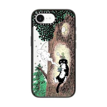 Imagem de CASETiFY Capa Impact para iPhone 16e [proteção contra quedas de grau militar de 2,5 m 4X/compatível com Magsafe] - Tempo de descanso - Preto transparente