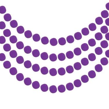 Imagem de PATIKIL 4 peças de guirlanda de pompom, faixa decorativa de 1,8 m com 20 bolas de feltro para decoração de quarto de festa de aniversário, Dia das Bruxas, Ação de Graças, Natal, aniversário, festa de