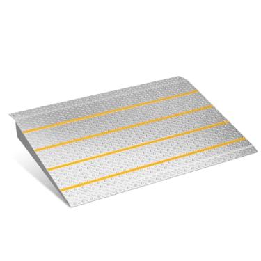 Imagem de Vlaeng Rampas De Soleira Para Portas, Rampa Porta 37,4" Em L, Cadeiras Rodas Portáteis Com Altura Ajustável 3", Carga 800 Libras, Degraus Casa, Scooter, Galpão Deficientes, Aço Carbono