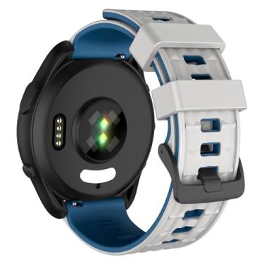 Imagem de OVERSTEP Pulseira de relógio Garmin Forerunner 265/Forerunner 255, pulseiras de substituição de silicone macio de 22 mm para relógio inteligente Venu 2 Venu 3/Vivoactive 4/Coros Pace 3/Apex 2 Pro/Apex