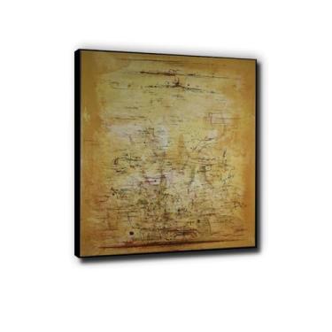 Imagem de Zao Wou-Ki Pintura "Vol d'oiseaux" Impressão de pôster de arte famosa em tela pronta para pendurar arte de parede abstrata para sala de estar 30 x 39 cm moldura preta