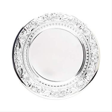 Imagem de SOUSPLAT DE PLÁSTICO ESPELHADO CASTLE PRATA 33cm