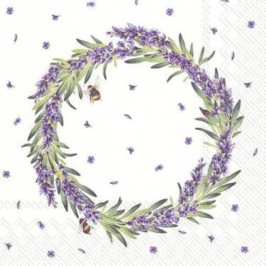 Imagem de Guardanapo para Decoupage Ihr 33x33 Coroa de Lavanda C/ 2 Unidades - G