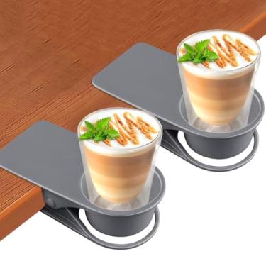 Imagem de Suporte de copo de bebida, suporte de copo de garrafa de mesa Kalolary DIY grampo de armazenamento de pires clipe de pires de água suporte de caneca de café design de clipe de pires para casa e