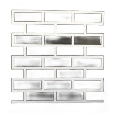 Imagem de Stencil De Parede Tijolinho Revestimento Pintura 60X60 Cm