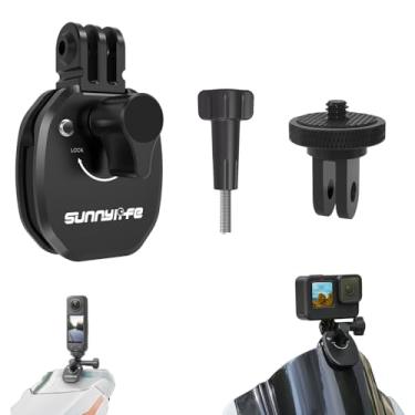 Imagem de Grampo de montagem de para-brisa de motocicleta de alumínio compatível com Gopro Hero 13 12 11 10 9 8 DJI Action 4 3 2 Suporte de para-brisa de motocicleta compatível com câmera de ação esportiva