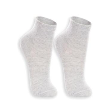 Imagem de Kit 2 Pares de Meias Infantil Cano Médio Lupo 2830-088, Cinza, 24/29