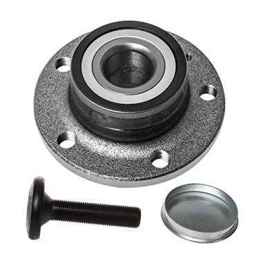 Imagem de Conjunto de rolamento e cubo traseiro TUCAREST 512319 compatível com Q3 TT V-W Beetle CC Eos Golf City GTI Jetta Passat CC (modelos FWD; Rolamento ID 32 mm) [5 cubo de Lug]