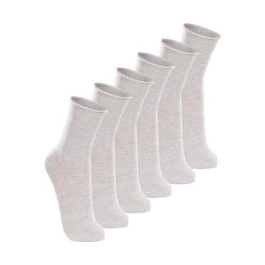 Imagem de Kit com 6 Pares de Meias sem Punho Casual Lupo 1275-011, Cinza, 45-48
