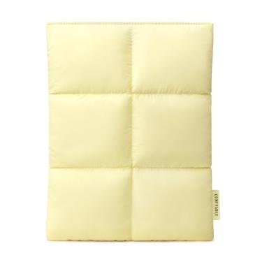 Imagem de Comfyable Capa para tablet Puffy de 7 a 8 polegadas compatível com iPad mini 7 2024 A17 Pro, Mini 6 2021 A15, estojo acolchoado acolchoado para mulheres e homens, amarelo manteiga