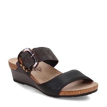 Imagem de NAOT Footwear Kingdom Sandália feminina com fivela, palmilha de cortiça e suporte de arco - Sandália ajustável de três tiras com alça traseira - Conforto e suporte - leve e perfeita para viagens