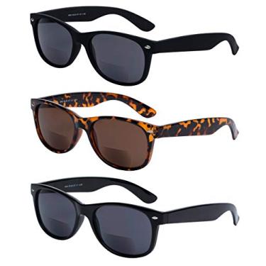 Imagem de Yogo Vision Óculos De Sol Bifocais Para Leitura, Masculino E Feminino, Clássico, Estilo Retrô, Proteção Solar Uv400, Leitura Áreas Externas, Preto Fosco, Marrom, Brilhante, 1,25