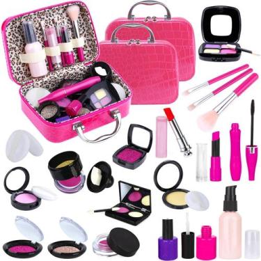 Imagem de Kit de maquiagem Pretend Tepsmigo com bolsa de cosméticos para meninas