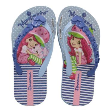 Imagem de Chinelo Infantil Ipanema 27173 Moranguinho Sugar Azul Claro Rosa