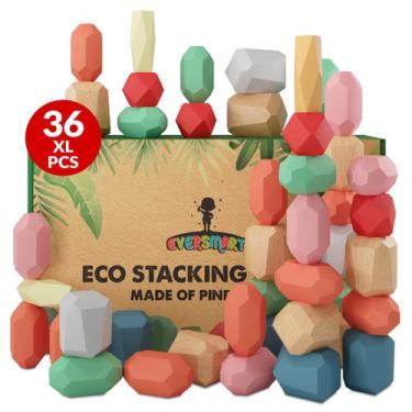 Imagem de Stacking Blocks EVERSMART Montessori Toy 36 unidades para crianças