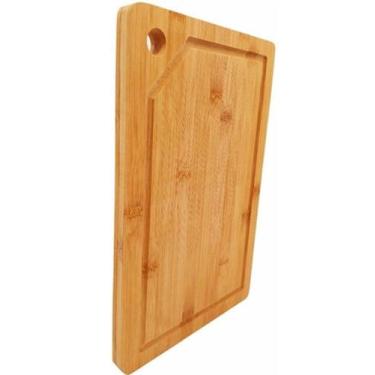 Imagem de Tabua Multiuso de Madeira Bambu Grande Legumes Churrasco 40X30 - Rio T